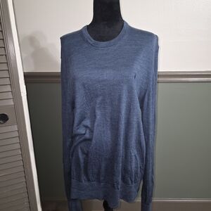 All Saints Men's Indigo Crewneck Sweater